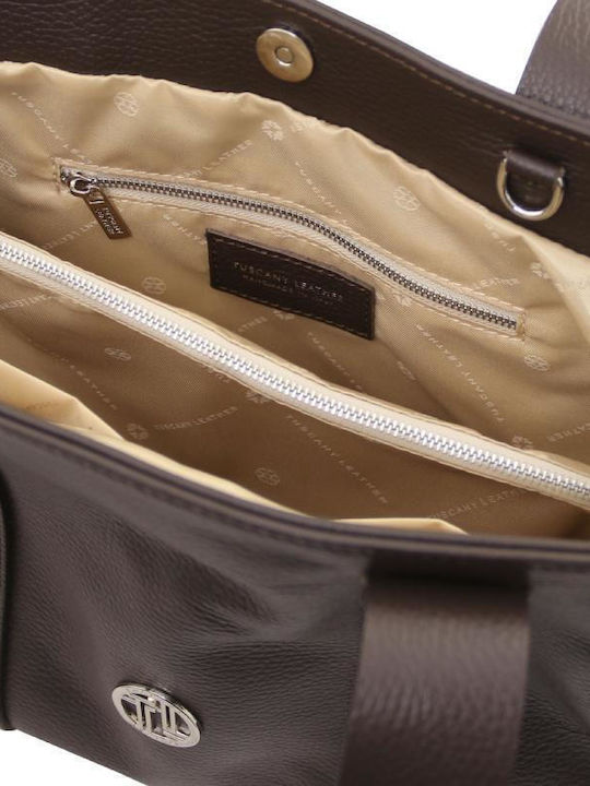 Callie Leather Women's Shopper Bag Chocolate