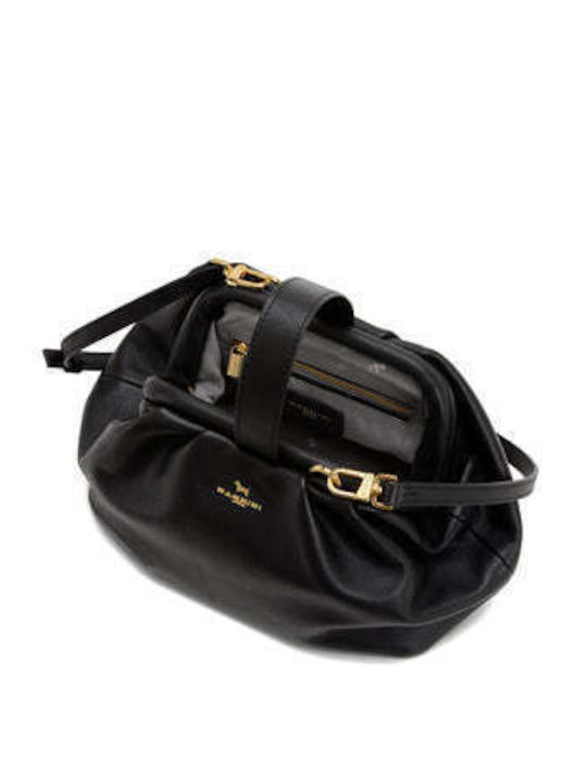Schwarze Damen-Tote-Bag aus Leder