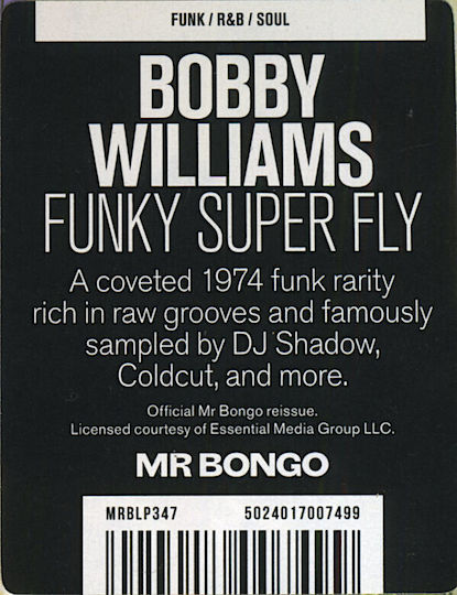 Bobby Williams 16 Funky Super Fly Vinyl