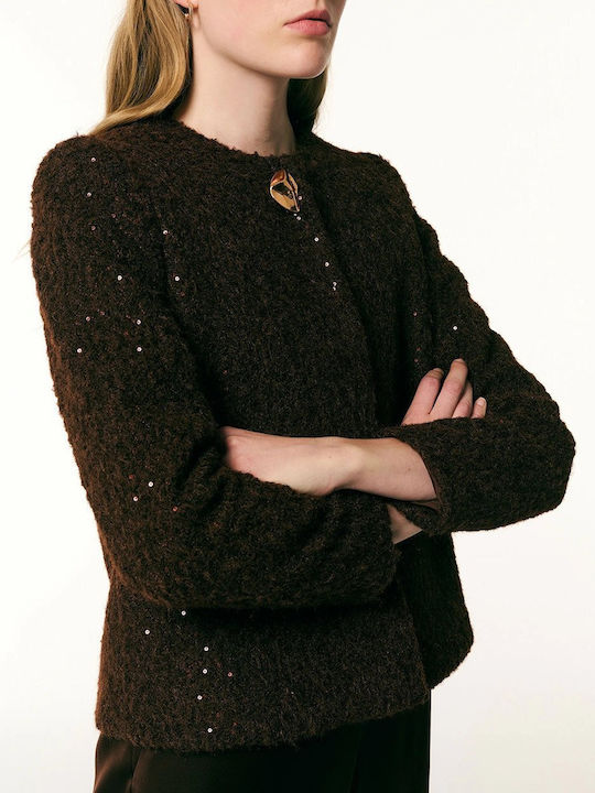 Forel Women's Brown Sequin Blazer