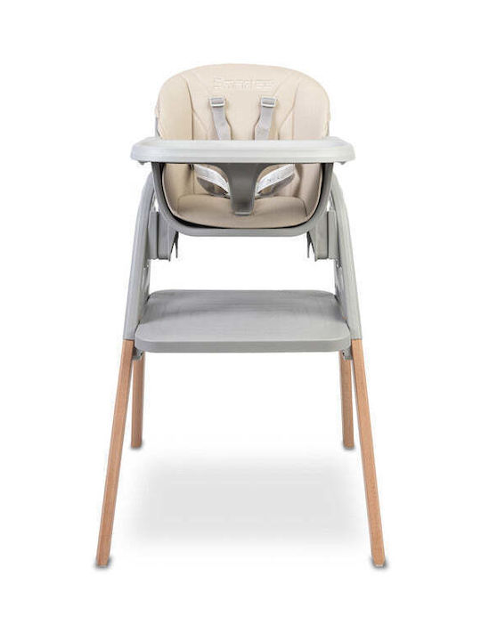 Caretero 3-in-1-Babyhochstuhl mit Höhenverstellung Beige