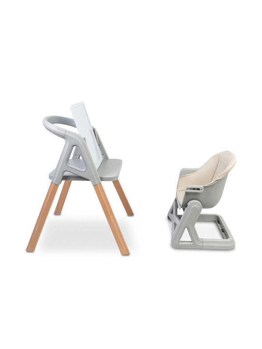 Caretero 3-in-1-Babyhochstuhl mit Höhenverstellung Beige