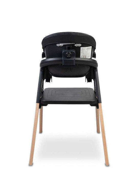 Caretero 3-in-1-Babyhochstuhl mit Höhenverstellung Schwarz