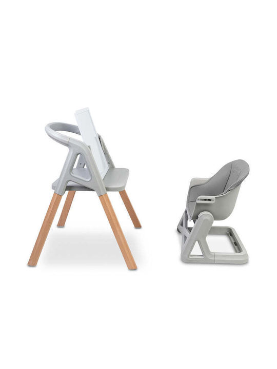 Caretero 3-in-1-Babyhochstuhl mit Höhenverstellung in Grau