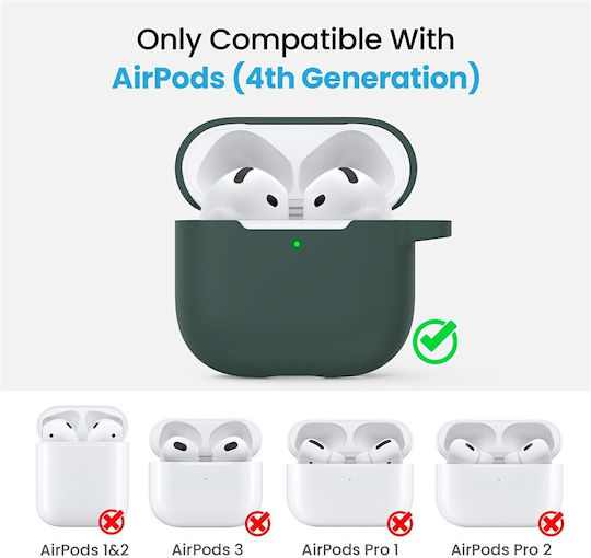 Ahastyle We36 Silicone TPU Case for AirPods 5 4 Forest Green