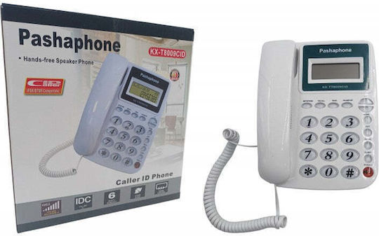 KX-T8009 Corded Phone Office for Elderly White KX-T8009