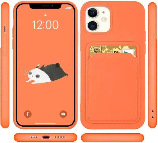 Калъф За Карти Силиконов Портфейл Джоб За Карти Документи Samsung Galaxy A72 4g Бял 9145576229828