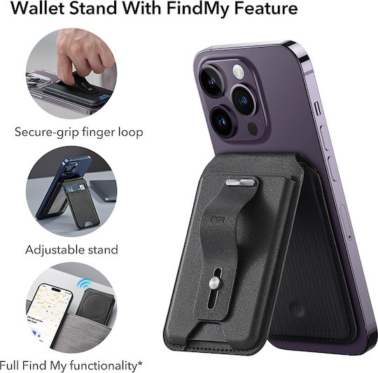 ESR Wallet MagSafe ESR Classic Geo Negru Carbon