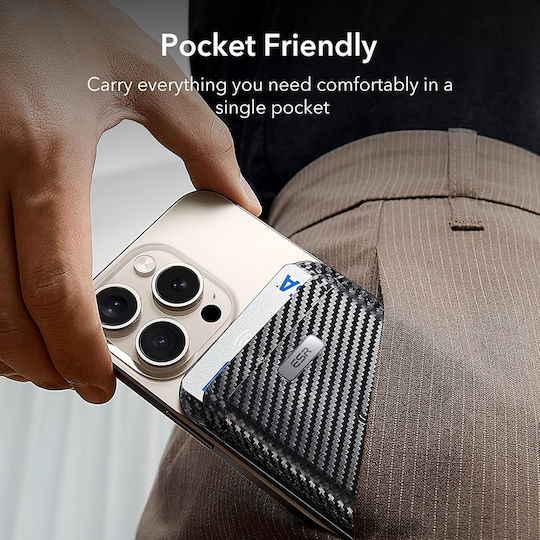 ESR Wallet MagSafe ESR Classic Geo Negru Carbon