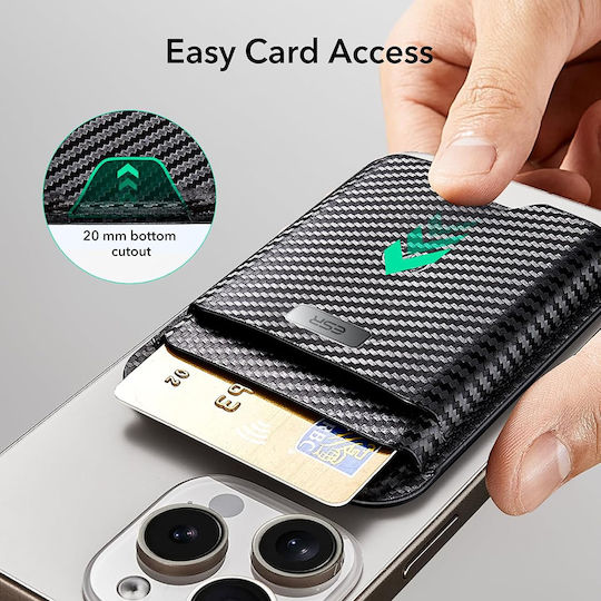 ESR Wallet MagSafe ESR Classic Geo Negru Carbon