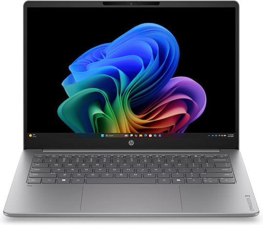 HP Omnibook 3 14-hz0288nr 14" OLED FHD+ (Snapdragon-X1-26-100/16 GB/256 GB SSD/Windows 11 Home) Nouvelle Silver (US-Tastatur)