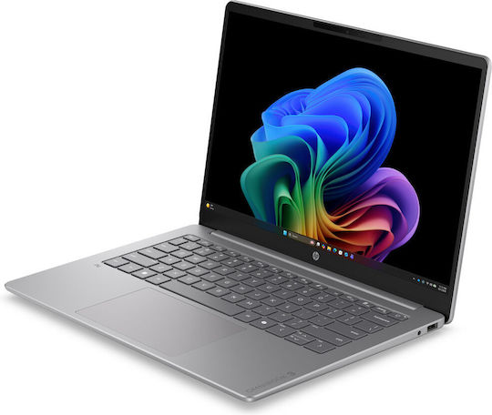 HP Omnibook 3 14-hz0288nr 14" OLED FHD+ (Snapdragon-X1-26-100/16 GB/256 GB SSD/Windows 11 Home) Nouvelle Silver (US-Tastatur)