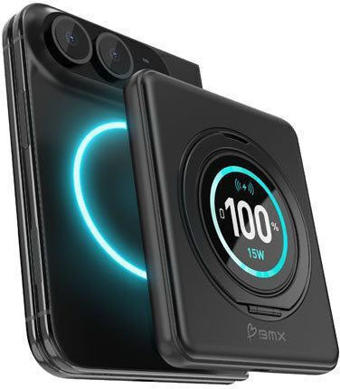 BMX SolidSafe Duo MagSafe Qi2 Външна батерия 10000 mAh 15 W с USB-C порт Черна