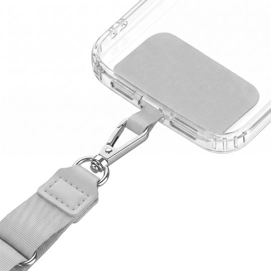 Zanaé Universal Smartphone Crossbody Lanyard Strap Metal Carabiner Grey