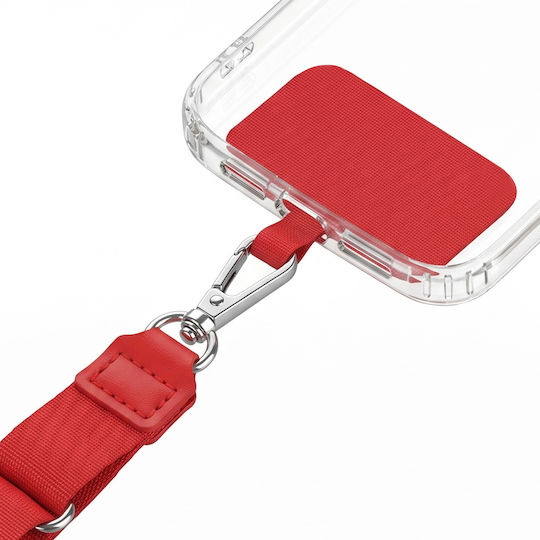 Zanaé Universelle Smartphone-Umhängekordel mit Metallkarabiner Rot