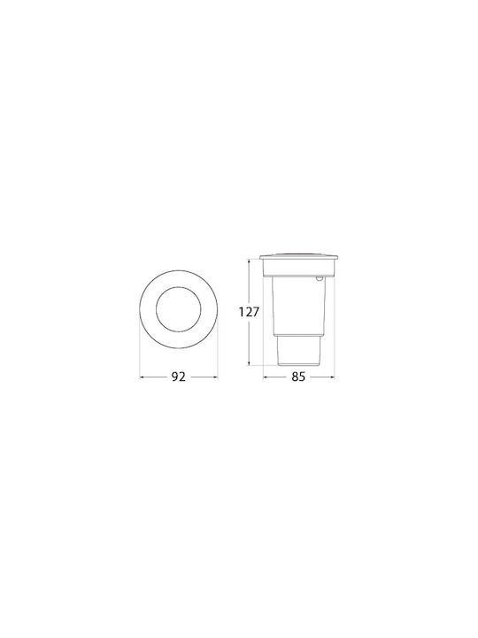 Fumagalli Ceci Подов Спот 3.5W за Цокъл GU10 Сив Fumagalli Ceci Подов Спот 3.5W за Цокъл GU10 Сив
