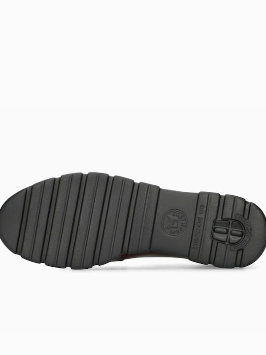 Loafers de Damă din Piele de Culoare Burgundy