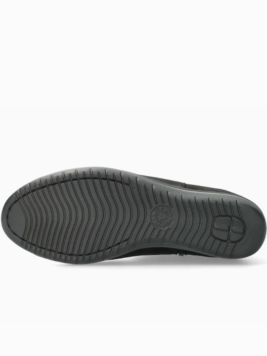 Lederne Damen-Stiefeletten Black