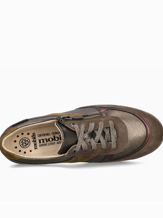 Anatomische Damen-Sneakers Ice / Brown