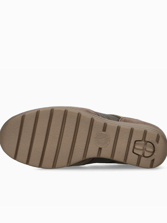 Anatomische Damen-Sneakers Ice / Brown