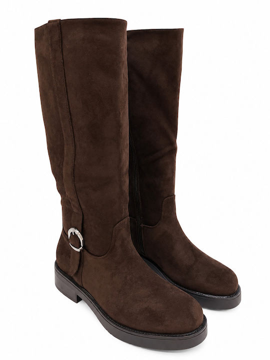 Suede Women's Brown Boots