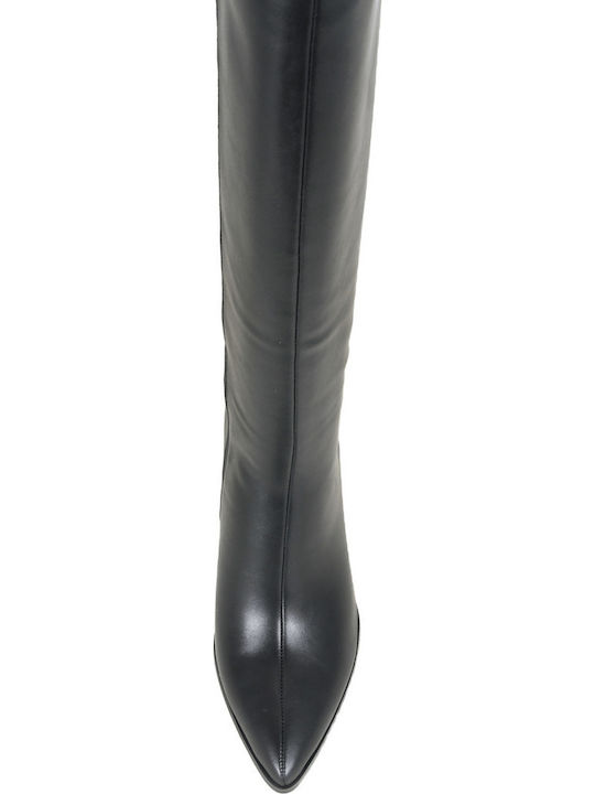 Borgel Black Leather Women's Boots