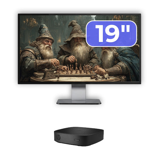 HP T430 Thin Client plus 19" Monitor Refurbished Grade A (Celeron Dual Core-N4000/2GB/16GB SSD/No OS)