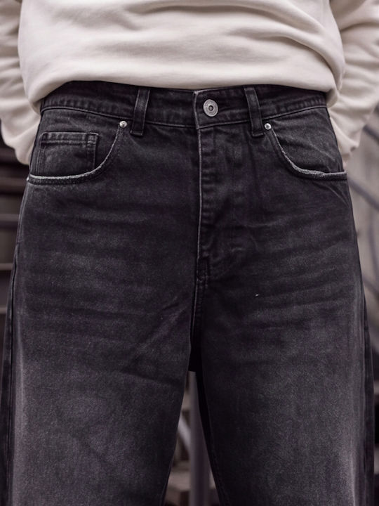 Men’s Loose Baggy Fit Jeans Black Washed