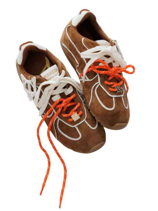 Naked Wolfe Damen-Sneakers Tan / Wht / Sued Camel