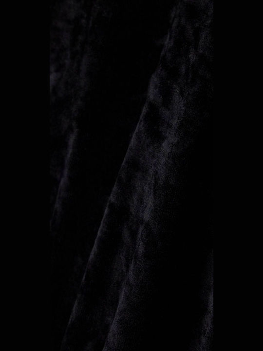 Velvet Tracksuit Set Black