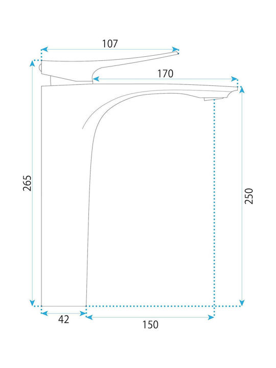 Rea Vision Tall Mixing Sink Faucet