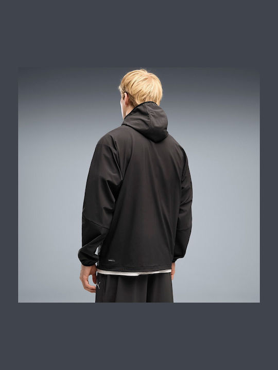 Pumatech 4-way Stretch Ανδρική Ζακέτα Track Jacket Μαύρη