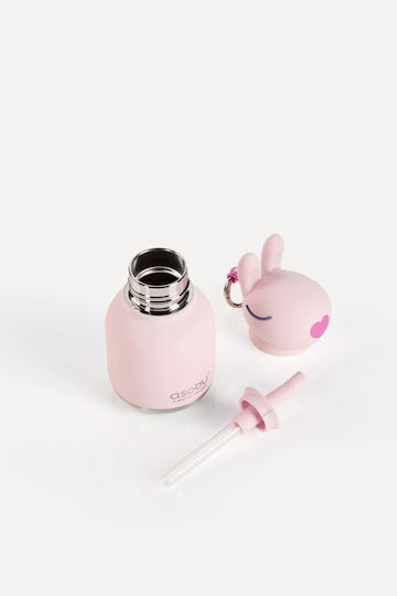 Asobu Stainless Steel Kids Water Bottle Pink 200ml