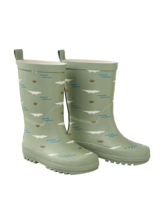 Fresk Regenjacke aus recycelten Materialien + Kinder-Gummistiefel aus 100 % Naturkautschuk Croco