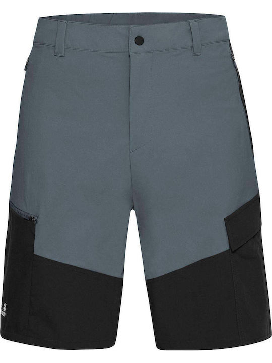 Jack Wolfskin Hike Pantaloni Scurți Gri de Drumeție pentru Bărbați
