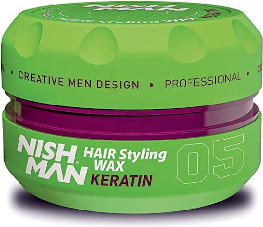 NISHMAN Hair Wax 05 Keratin Κερί για Δυνατό Κράτημα & Ματ Αποτέλεσμα 150ml