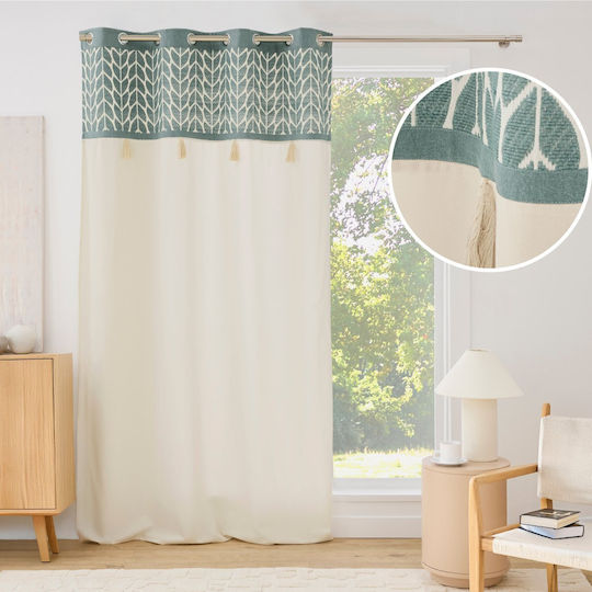 Κουρτίνα με Τρουκς L-c Titika Green 140x240εκ.