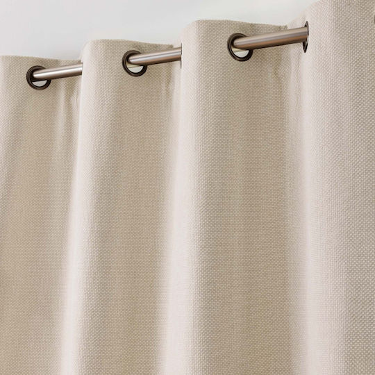 Κουρτίνα Παραθύρου με Τρουκς L-c Noctis Natural 140x180εκ.