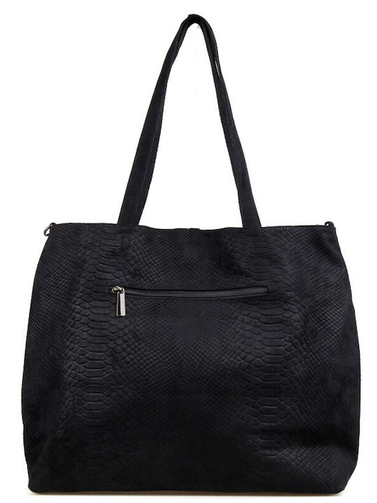 Set Women's Tote Bag Suede Black