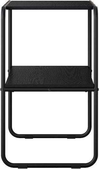 Black Oak Metal Console Table L100xW42.5xH70 cm