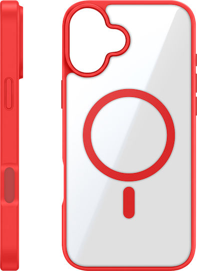 Zanaé Калъф за iPhone 17 с MagSafe, гъвкав Bumper, повдигната камера, червен