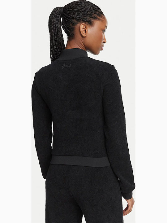 Guess Cardigan Dama cu Fermoar Jblk