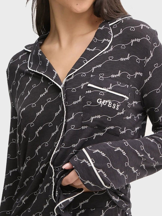Guess Winter Women's Black Pajama Set