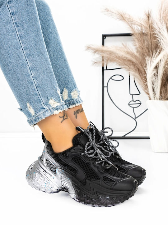 Γυναικεία Flatforms Sneakers Μαύρα