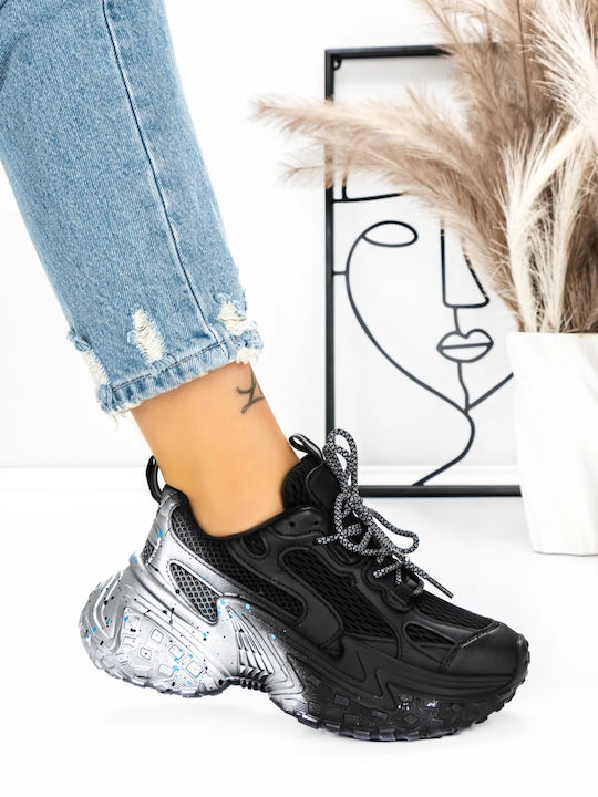Γυναικεία Flatforms Sneakers Μαύρα