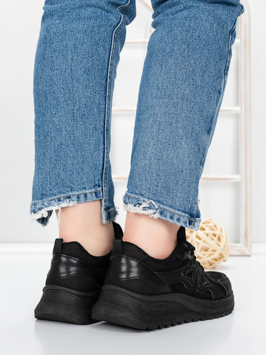 Γυναικεία Flatforms Sneakers Μαύρα