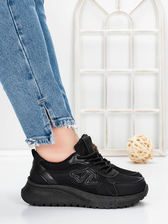 Γυναικεία Flatforms Sneakers Μαύρα