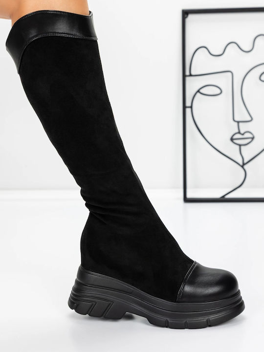 Damenstiefel mit Hohem Absatz Schwarz
