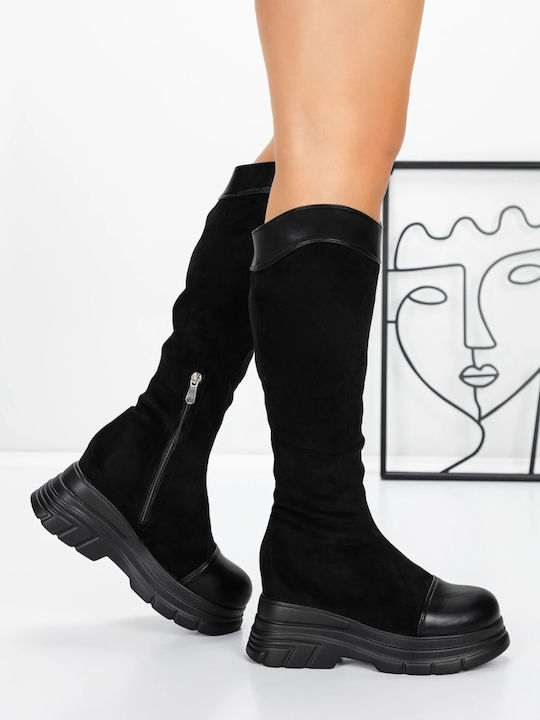 Damenstiefel mit Hohem Absatz Schwarz