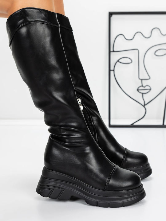 Damenstiefel mit Hohem Absatz Schwarz